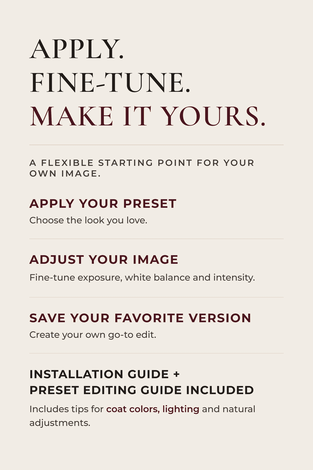 Pferde & Natur Lightroom Presets – 1.000+ Preset-Bundle