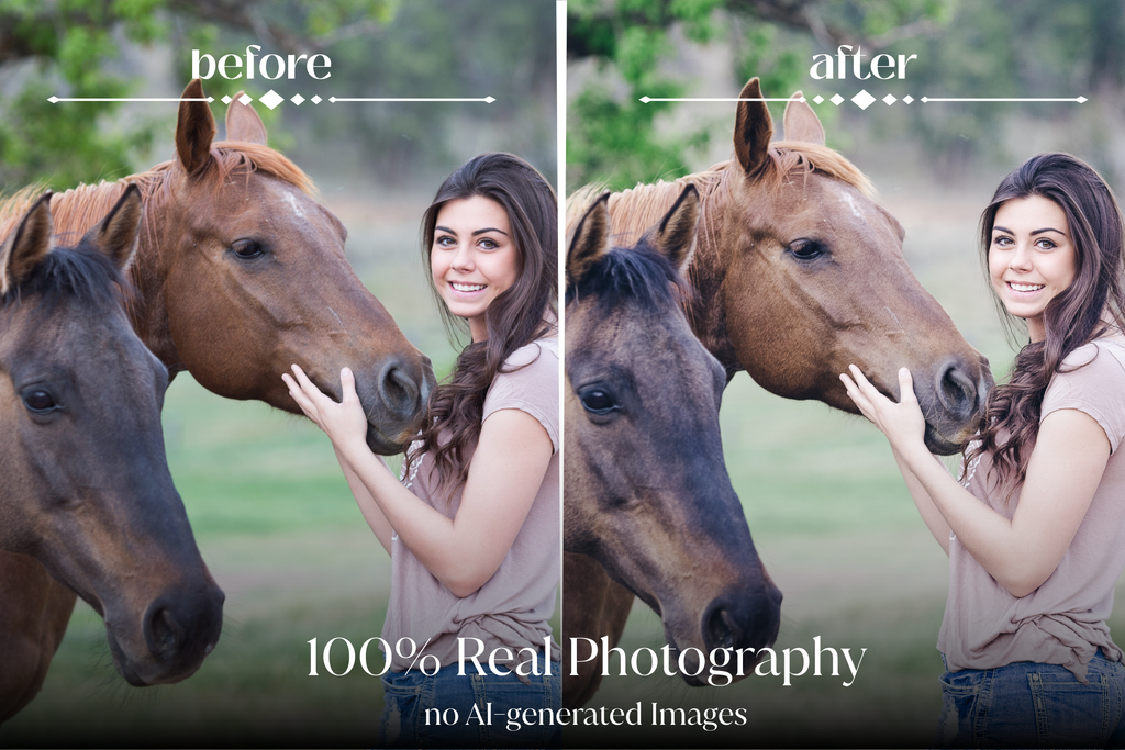 NATURAL GREEN – 10 Lightroom Presets für Pferde-, Haustier- & Outdoor-Fotografie