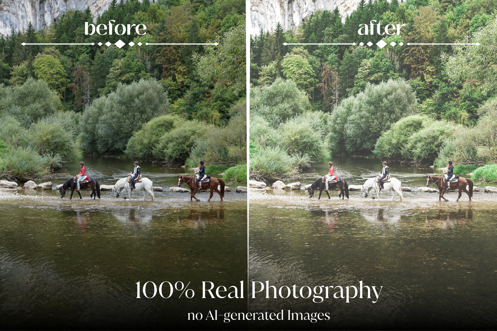 NATURAL GREEN – 10 Lightroom Presets für Pferde-, Haustier- & Outdoor-Fotografie