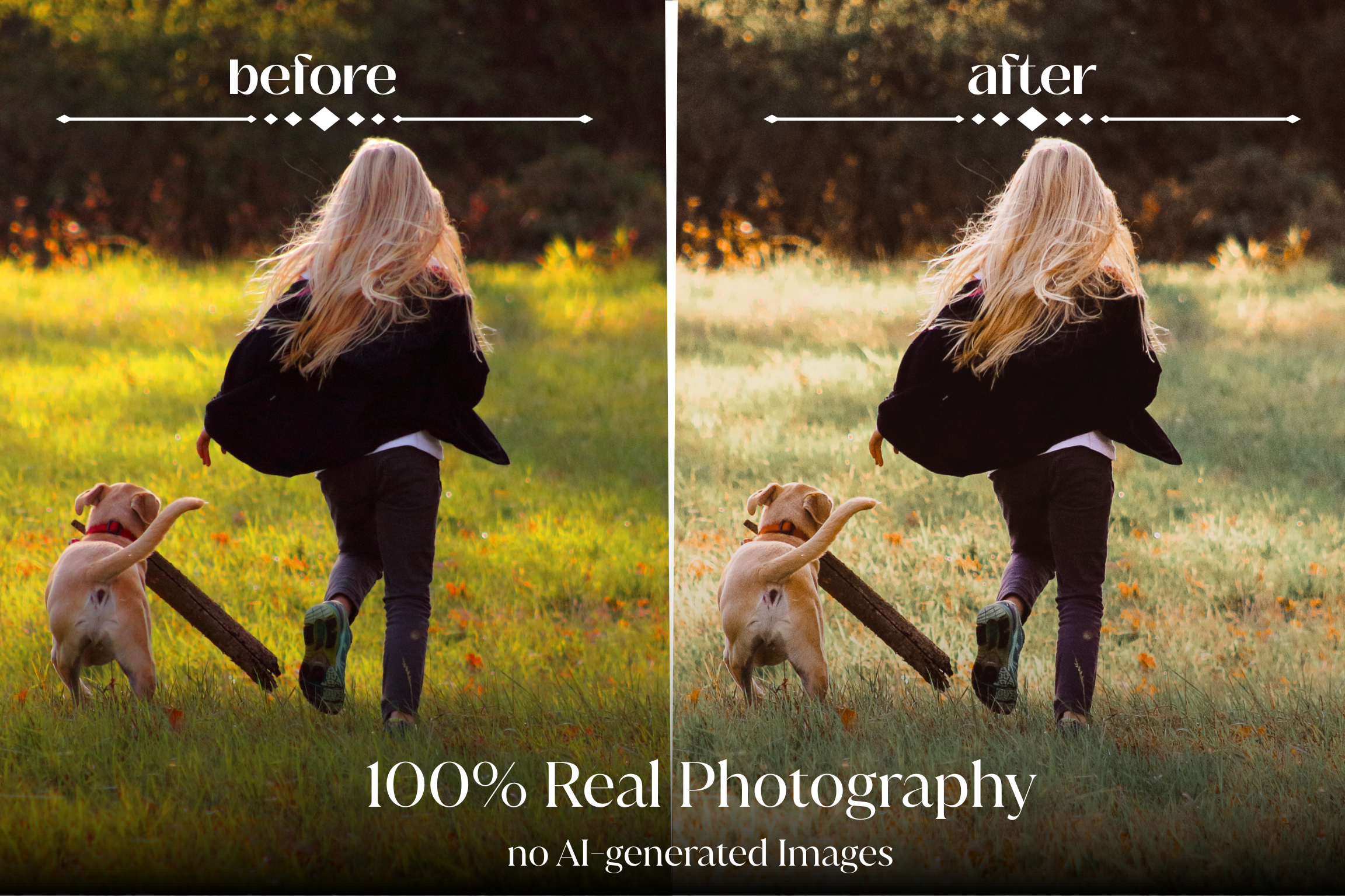 NATURAL GREEN – 10 Lightroom Presets für Pferde-, Haustier- & Outdoor-Fotografie