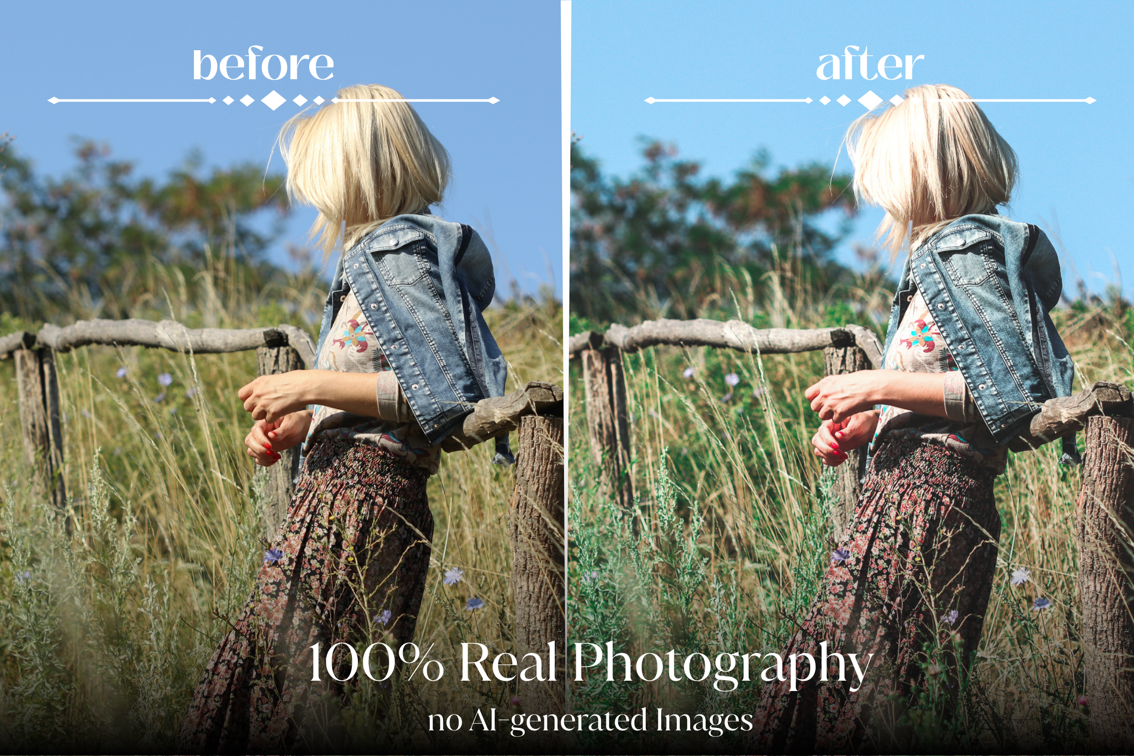 NATURAL GREEN – 10 Lightroom Presets für Pferde-, Haustier- & Outdoor-Fotografie