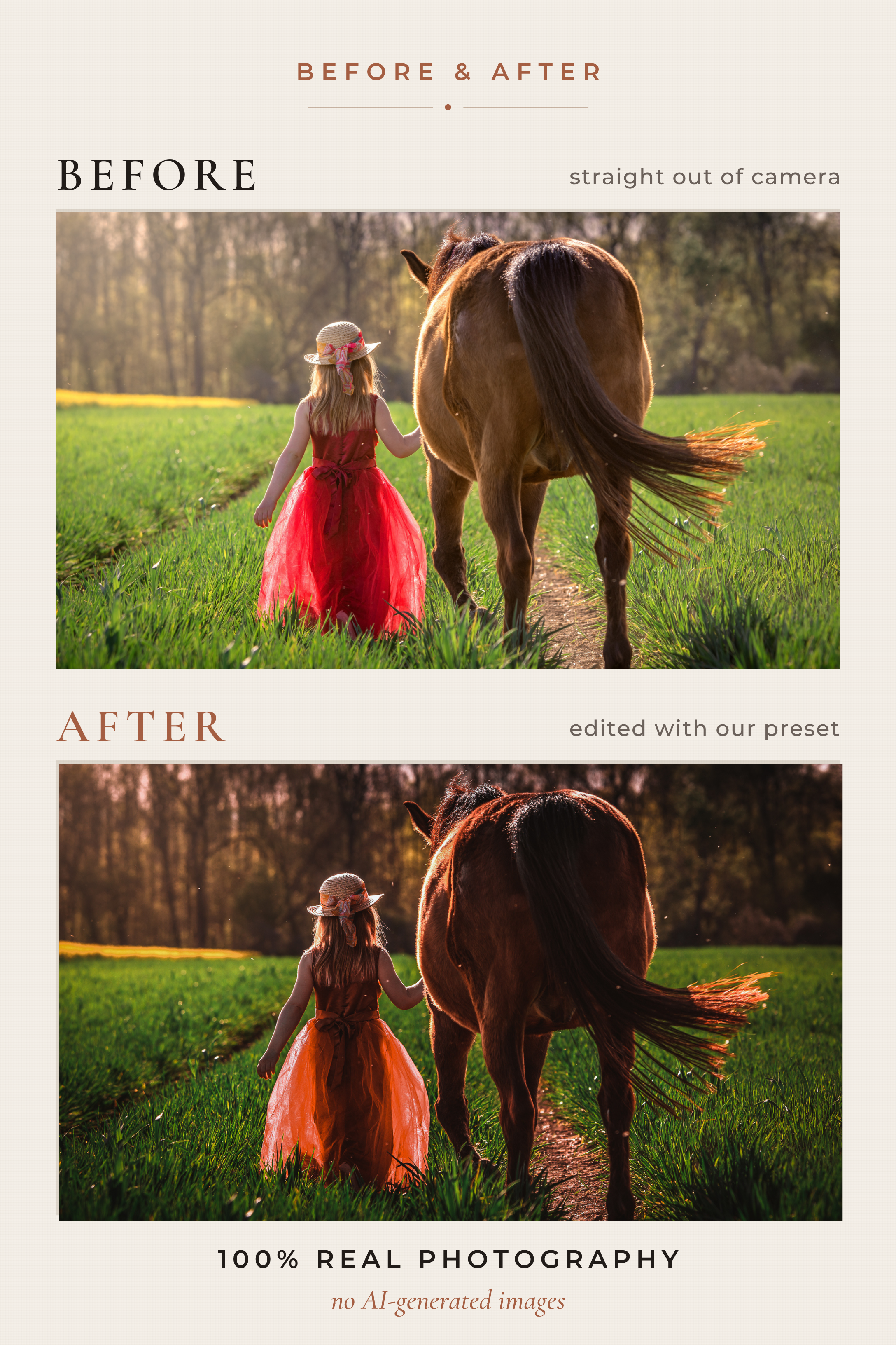 WOODLAND FOLKLORE — 33 Cinematic Cottagecore Lightroom Presets