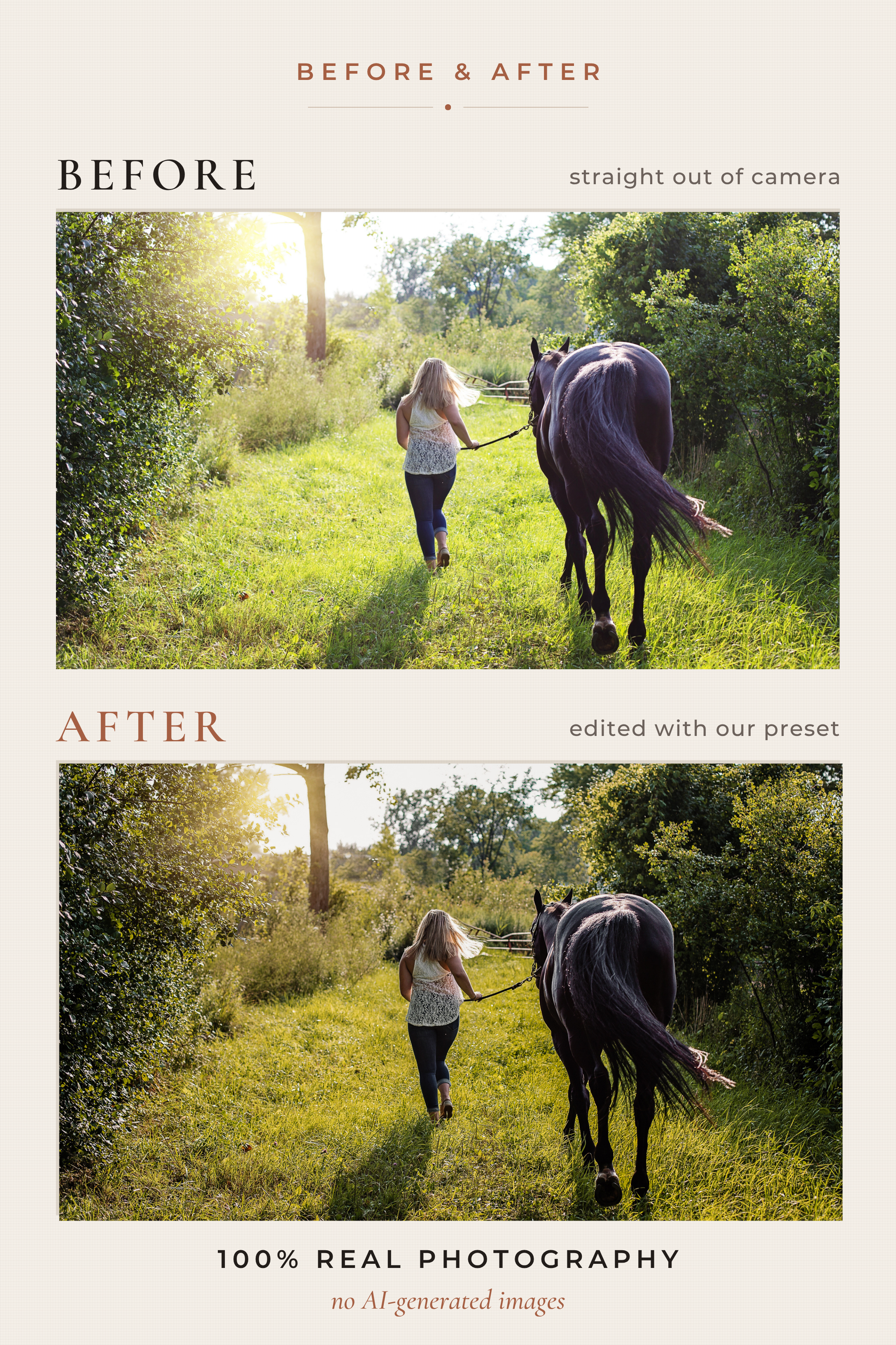 WOODLAND FOLKLORE — 33 Cinematic Cottagecore Lightroom Presets