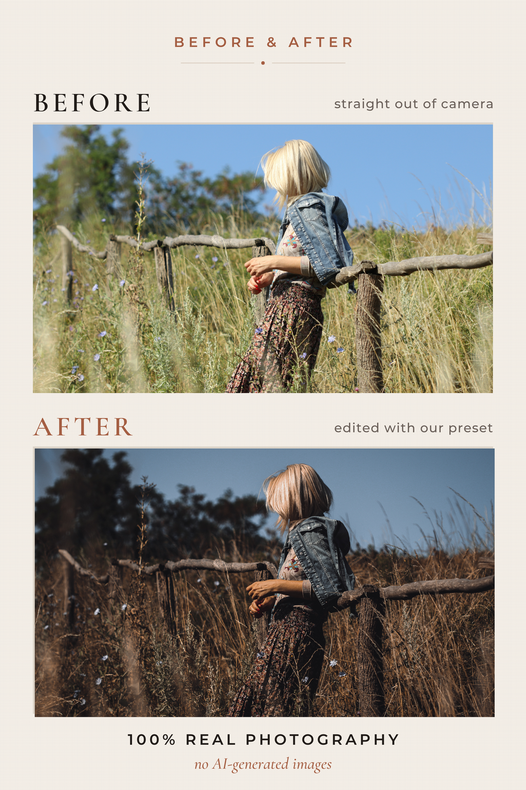 WOODLAND FOLKLORE — 33 Cinematic Cottagecore Lightroom Presets
