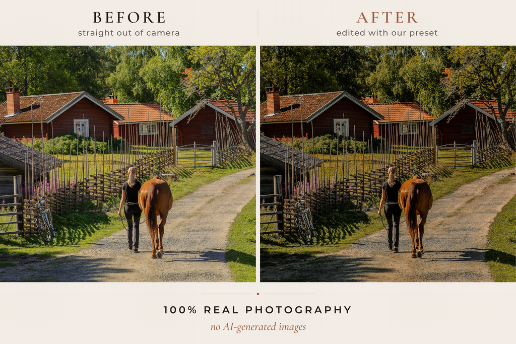 WOODLAND FOLKLORE — 33 Cinematic Cottagecore Lightroom Presets