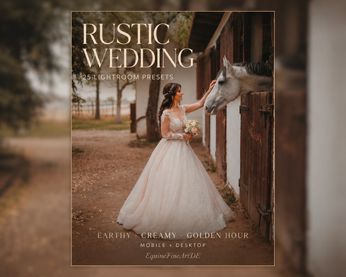 Moody film style wedding photo edited with Rustic Wedding Lightroom presets